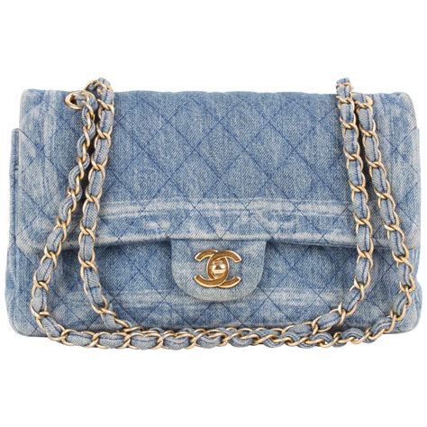 chanel colored bag|Chanel denim classic bag.